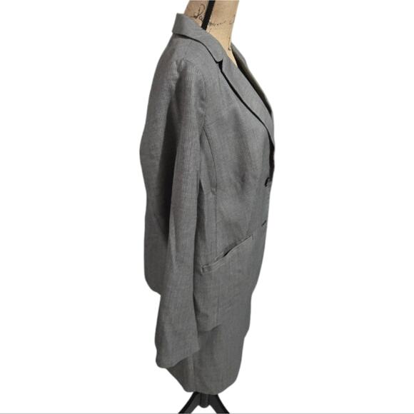 Talbots Wool Blend Houndstooth Skirt Blazer Suit Plus Size 12 W - Picture 5 of 14